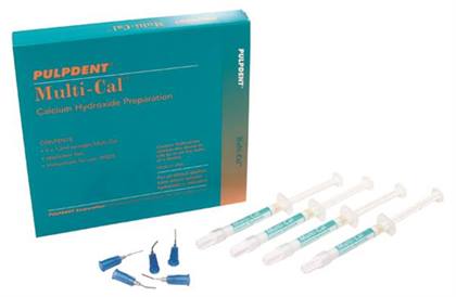 Pulpdent Multi-Cal Calcium Hydroxide Preparation Kit, 4 x 1.2 mL Syringes with 8 Applicator Tips