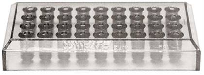 SS White Thermo Block FG, 36-Hole, Autoclavable Bur Block, 1/Pk, 16392