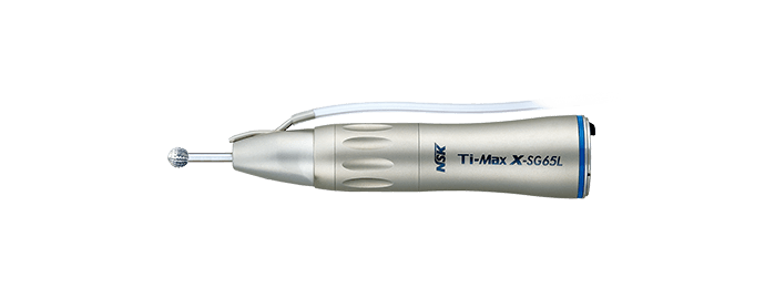NSK Ti-Max X-SG65L Straight Surgical Handpiece, 1:1 Direct Drive, Optic, HP Burs