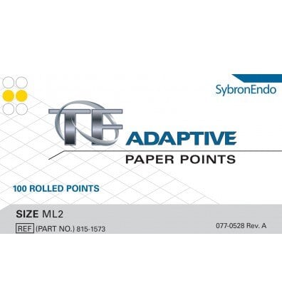 Kerr TF Adaptive Paper Points Assorted ML1/ML2/ML3, 100/Pack, 815-1576
