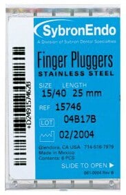 Kerr #20 Yellow Finger Plugger, 21mm, 6/Pk, 15733