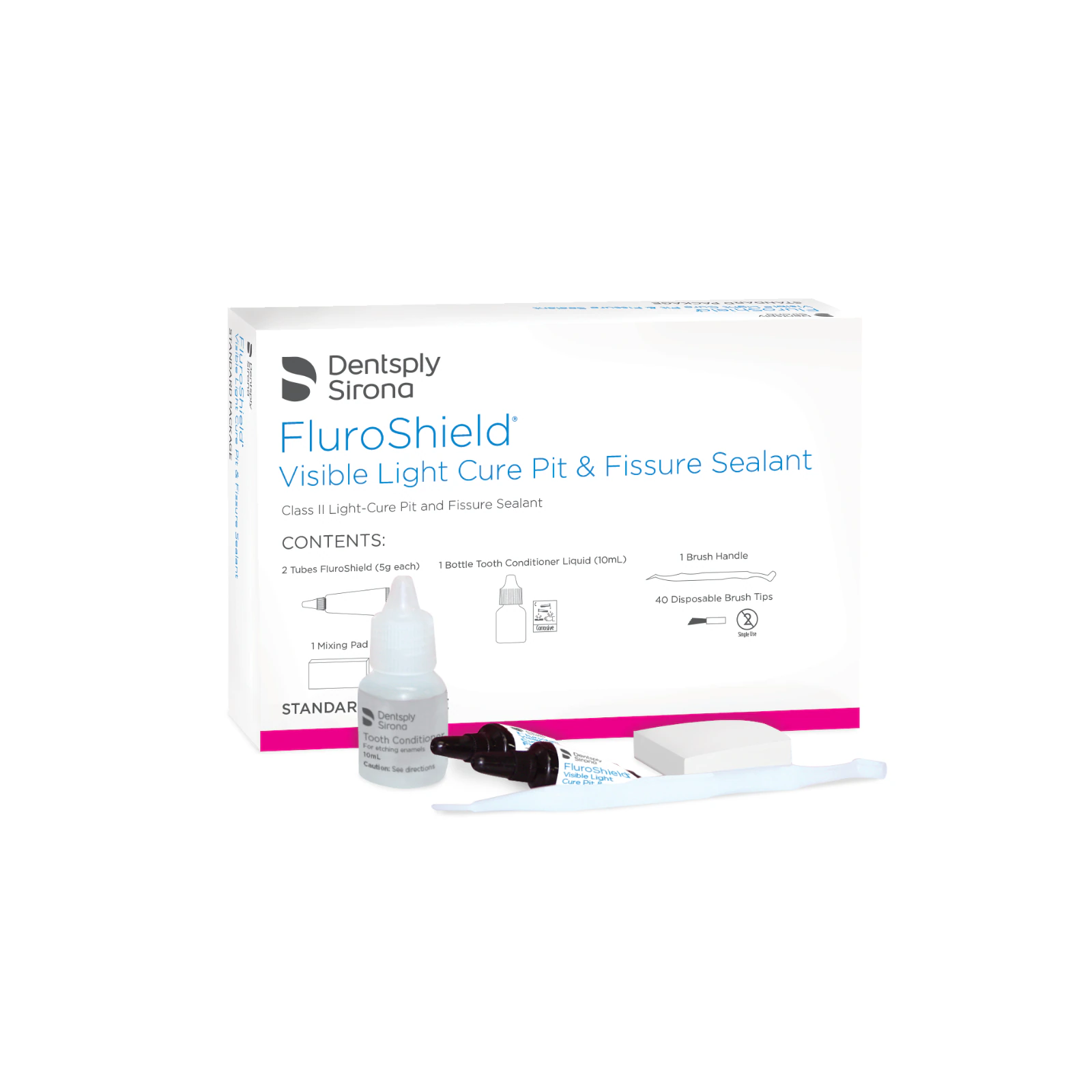 FluroShield VLC Pit & Fissure Sealant, Tooth Color Standard Package Kit, 2 x 5g Tubes, #643350