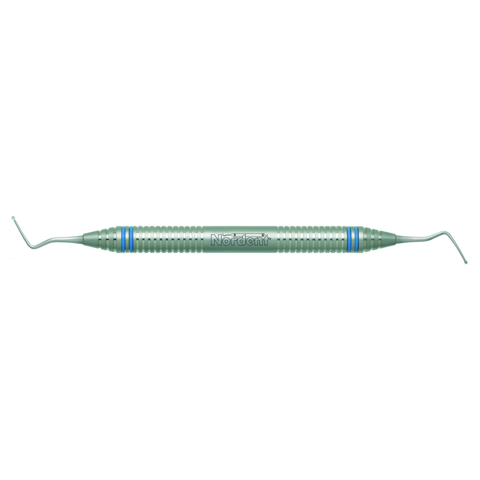 Nordent #31LR Double-Ended Spoon Excavator, Long Shank, 1.0 mm Blade, DuraLite ColorRings Handle, Stainless Steel