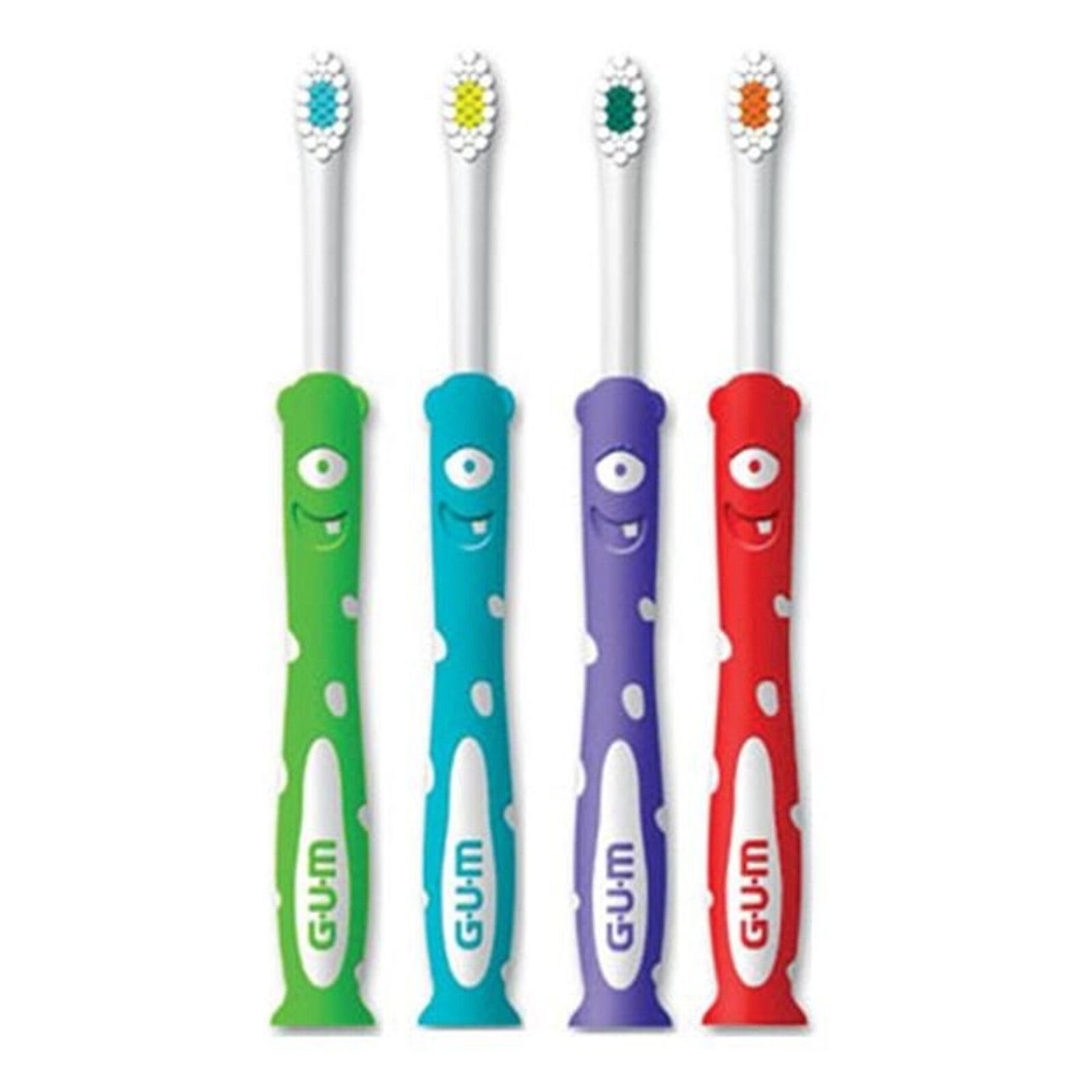 GUM® Monsterz Jr Manual Toothbrush, Soft, Ages 5+, Assorted Colors, 12/Bx, 902P