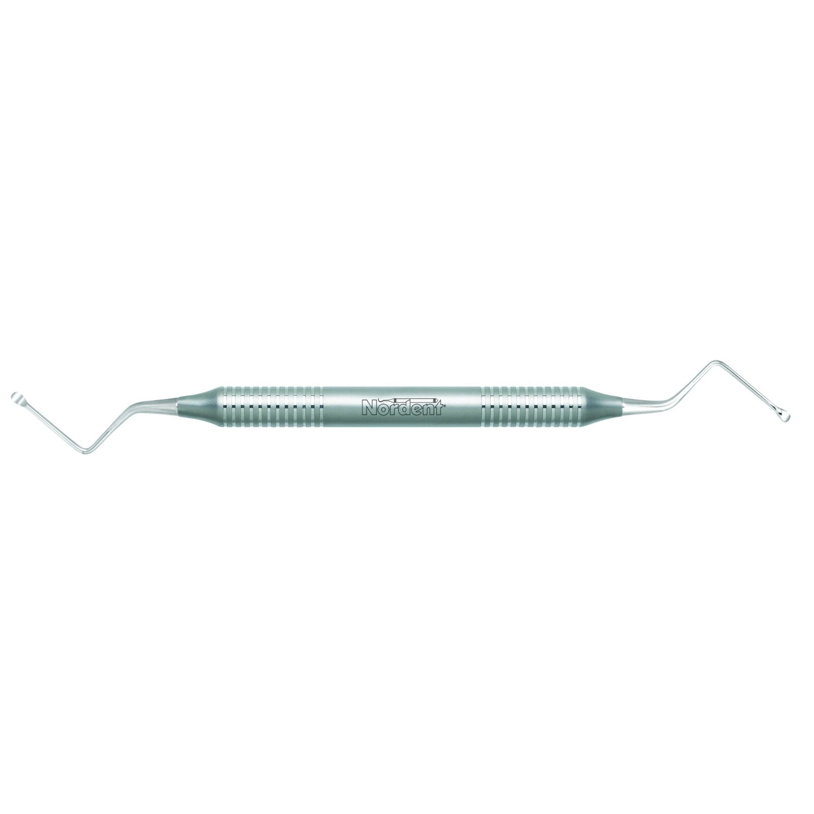 Nordent Surgical Curette, Double-Ended, Miller #10 (Small), Medium Round Handle, Stainless Steel, RCSM10
