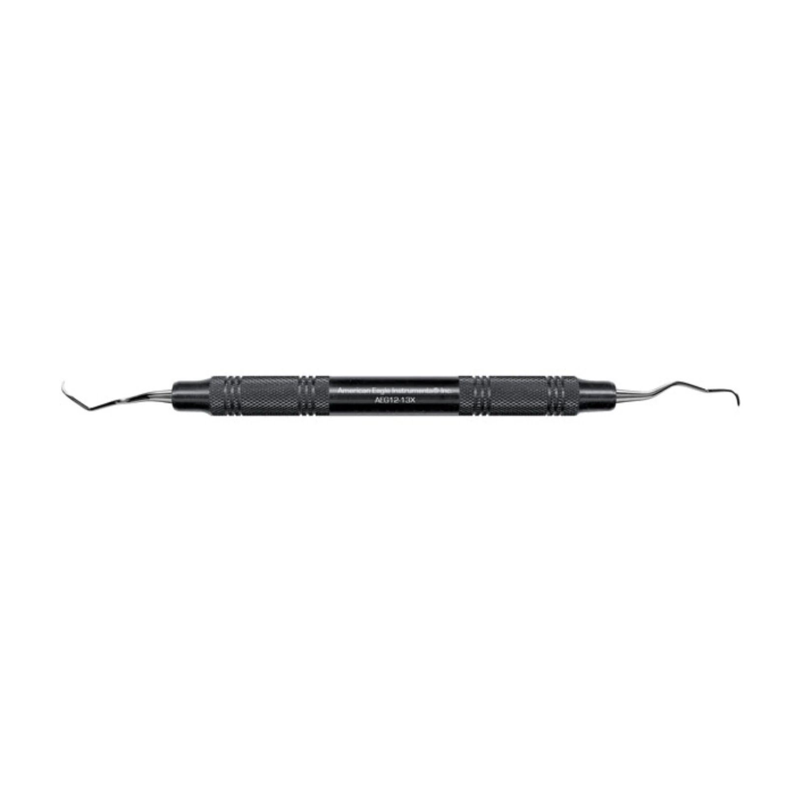 American Eagle Gracey 12-13 MD Curette, Double End, 3/8" EagleLite Resin Black Handle, AEG12-13X