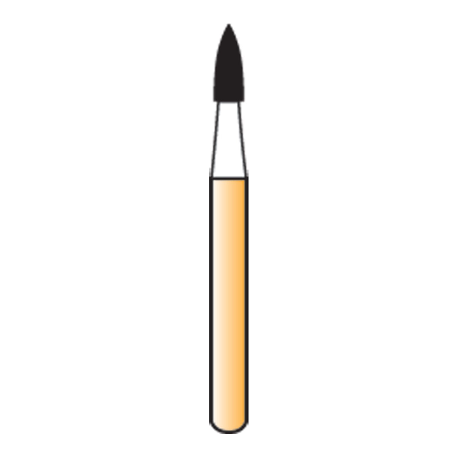 Alpen Carbide Trimming & Finishing Bur, Flame 12-Blade, FG, #7106, 1.8 mm, 5/Pkg