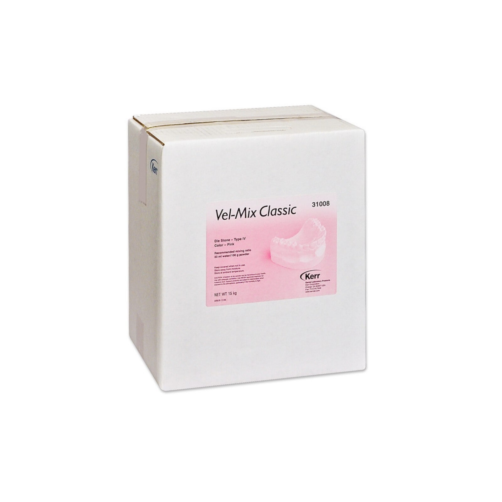 Kerr Vel-Mix Die Stone, Type IV, White, 33 lb Carton, 31007