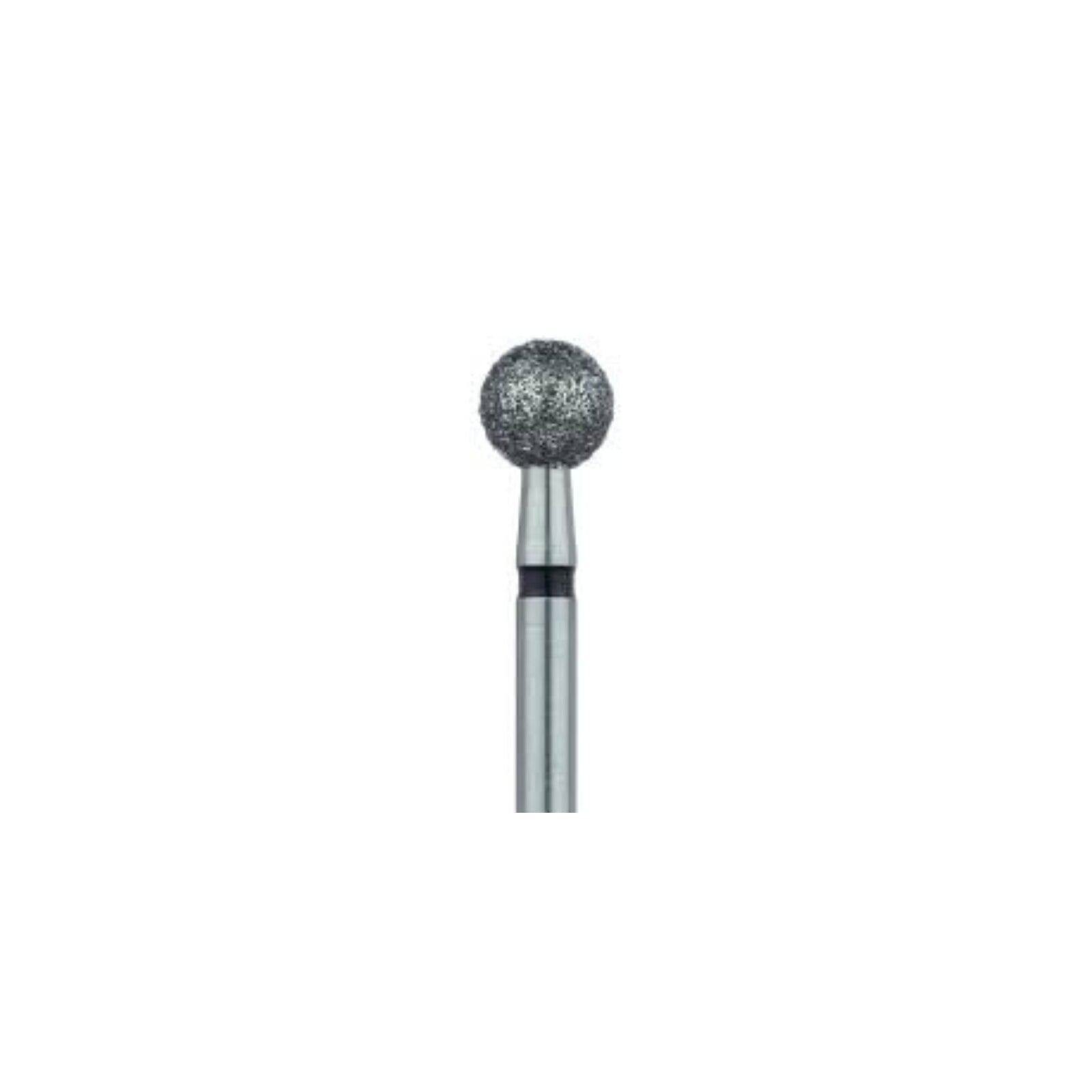 Meisinger 801H-050-HP Super Coarse Round Diamond Bur, HP Handpiece, 5.0 mm, Black, 2/Pack