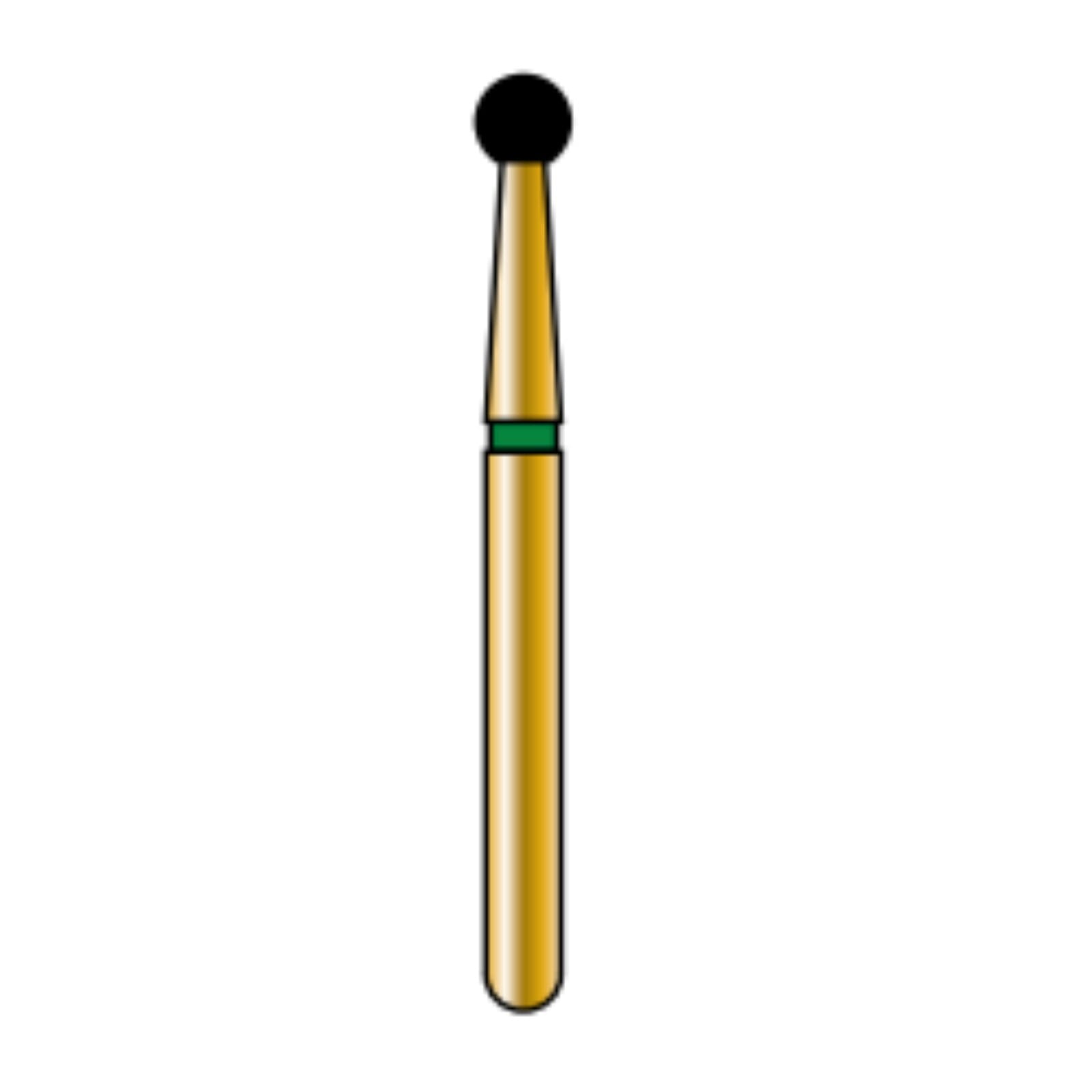 Alpen Multi-Use Diamond Bur, FG #801 Round, 2.0mm, Fine Grit, 5/Pk, 801-314-021-F