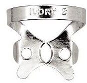 Kulzer Ivory Rubber Dam Clamp #2, Winged Bicuspid, Stainless Steel, 50057310