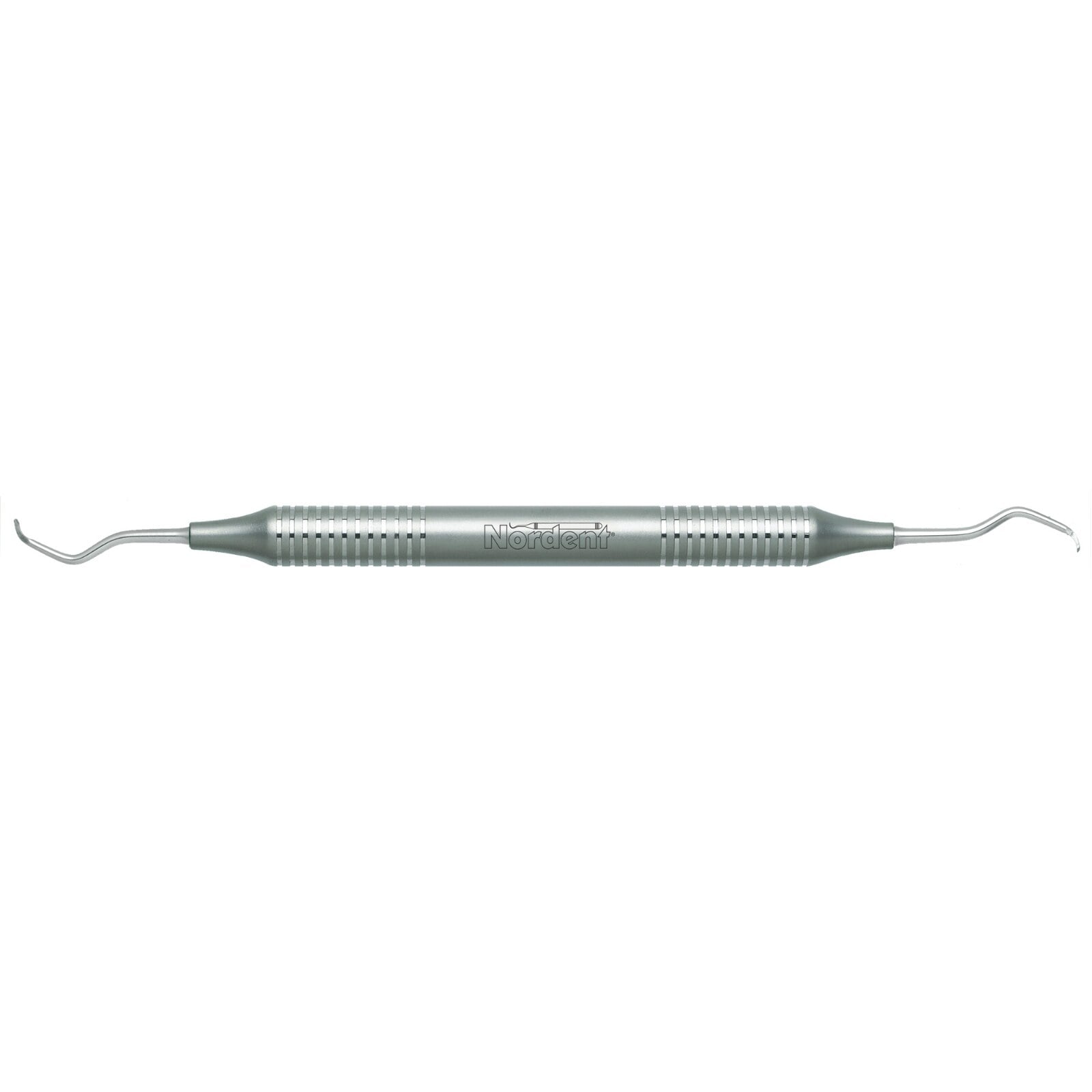 Nordent Classic Scaler, Double-Ended, Anterior Contra-Angle Hoe #45A-46A, DuraLite Round Handle, RESC45A-46A
