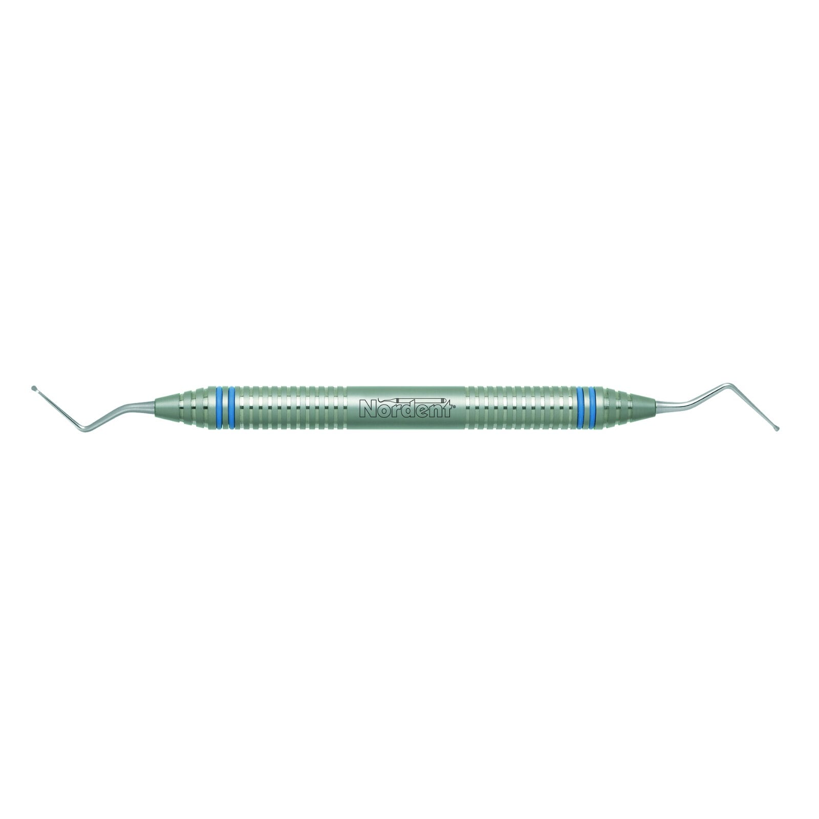 Nordent #11L Endodontic Excavator, Spoon, Double End, Extra Long Shank, DuraLite ColorRings Handle, Stainless Steel