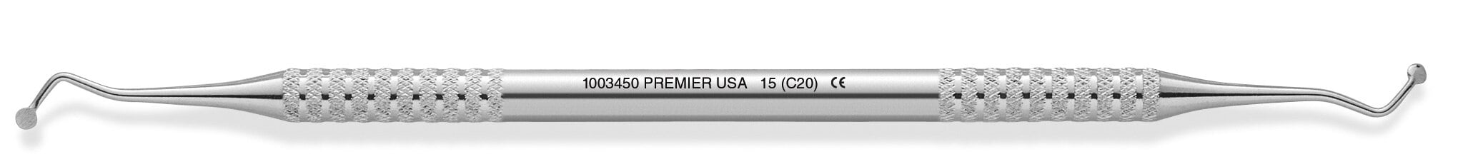 Premier Dental Products Excavator DE TB #15 (C20), Double End, Tactile Balance Handle, 1003450
