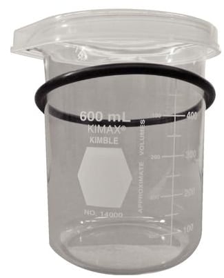 BioSonic Borosilicate 600 ml Beaker, Cover and Positioning Ring, UC53