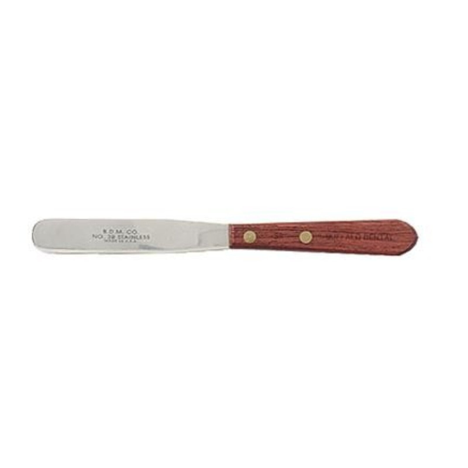 Buffalo Dental #3R Plaster Spatula, 4" Stiff Stainless Steel Blade, Rosewood Handle, 79350