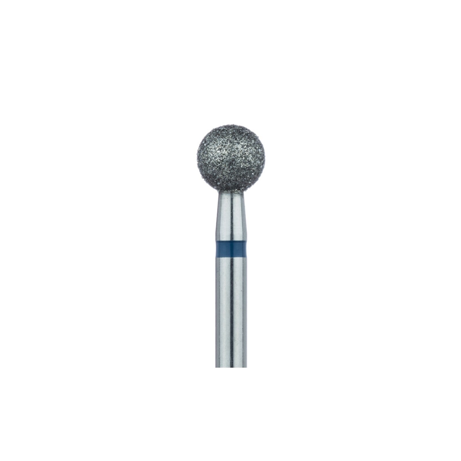 Meisinger 801-050 Medium Grit Round Diamond Bur, HP Shank, 5.0 mm, Blue, Multi-Use, 2/Pack