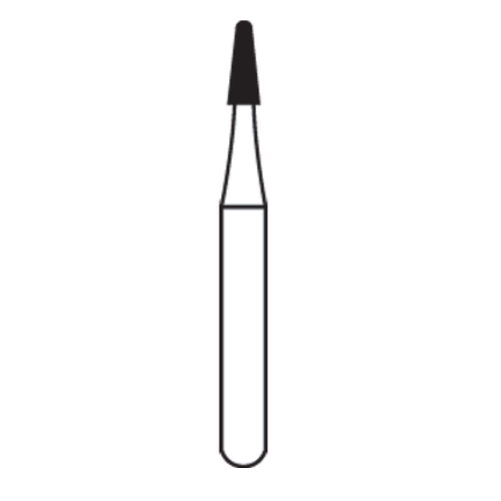 Alpen® Carbide Bur FG #702L Long Cross Cut Tapered Fissure, 1.6 mm Diameter, 10/Pkg