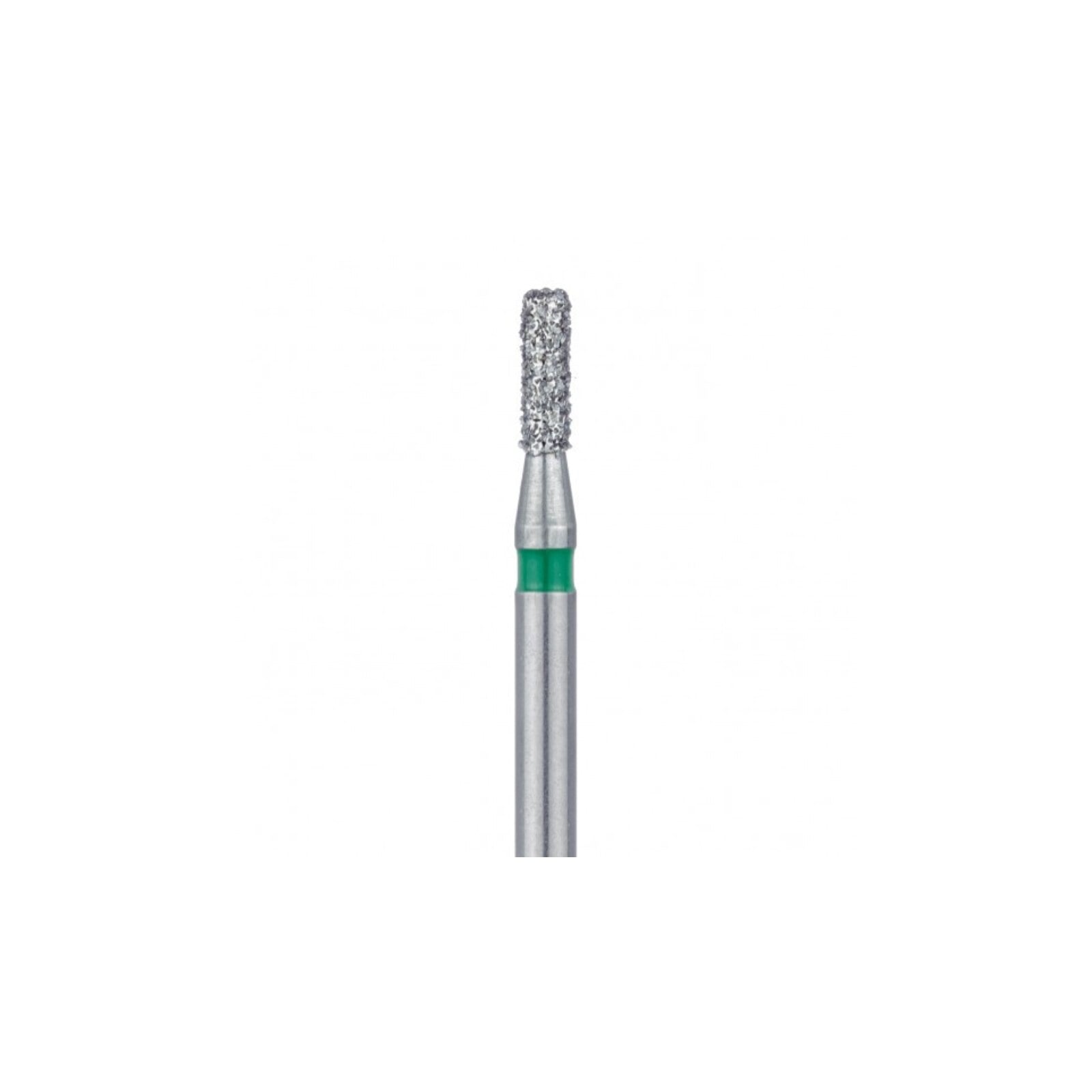 Meisinger 842-018-FG Diamond Bur, Medium Grit, Cylinder Round End, Friction Grip, 1.8 mm Head Diameter, 5/Pk