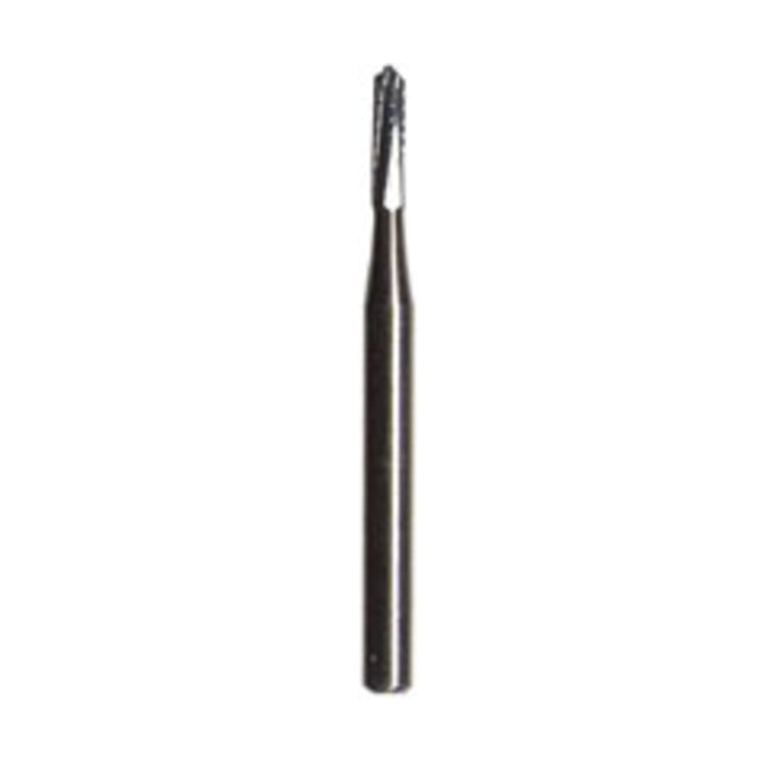 SS White FGSS #1556 Straight Fissure Round End Crosscut Carbide Bur, Short Shank, 0.8 mm Head, 10/Pk