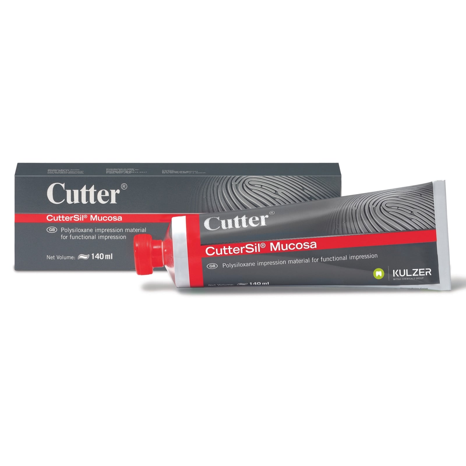 CutterSil Mucosa Silicone Impression Material, 140 ml Tube, Orange, 65767011