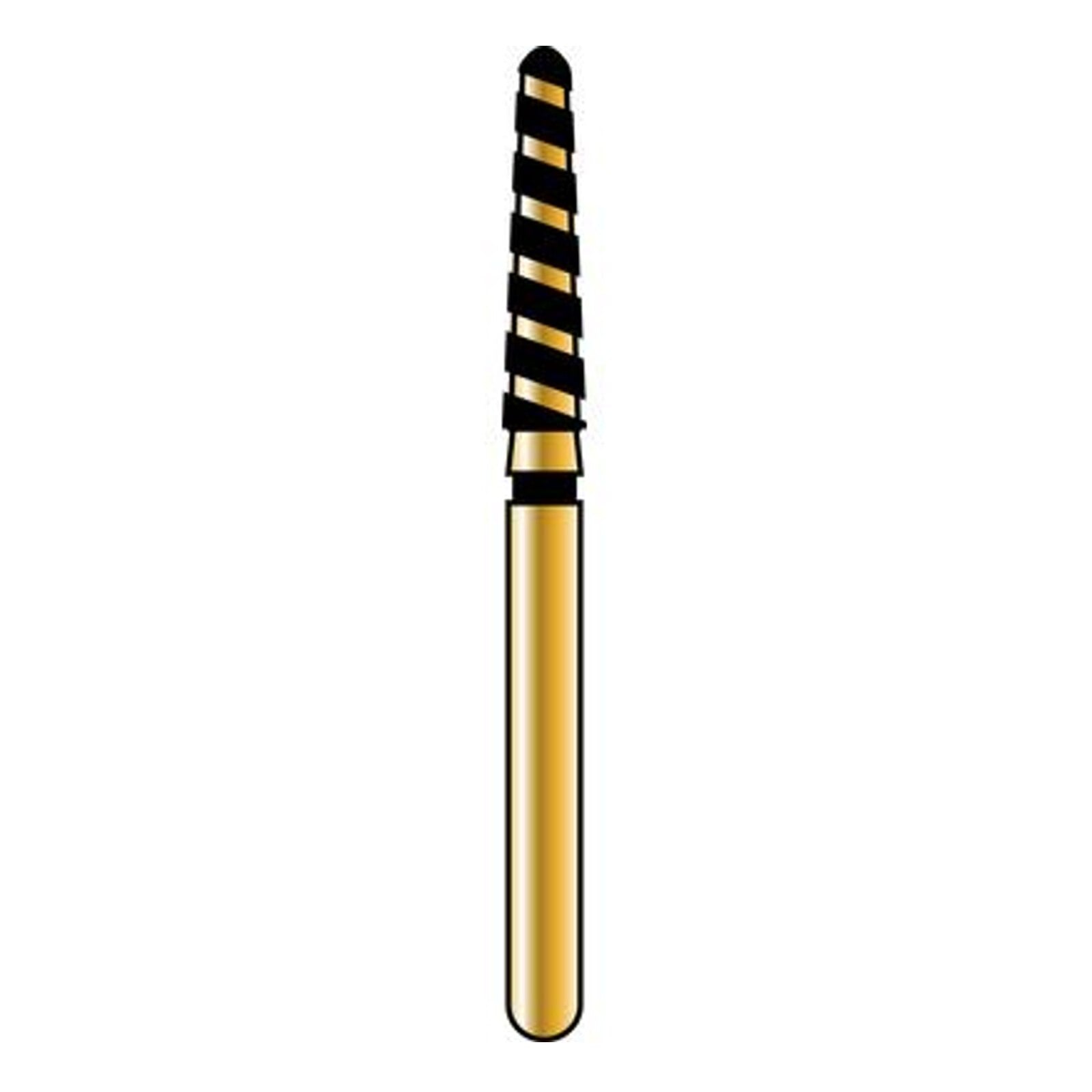 Alpen Diamond TurboCut FG 850-018 Round End Taper Bur, Supercoarse Grit, 5/Pk, R8508TC018FG
