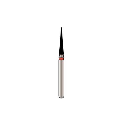 Alpen® x1 Single Use Diamond Bur, FG, Coarse, Green, Pointed Cone #858-014, 1.4 mm Diameter, 8.0 mm Length, 25/Pkg, X858C014