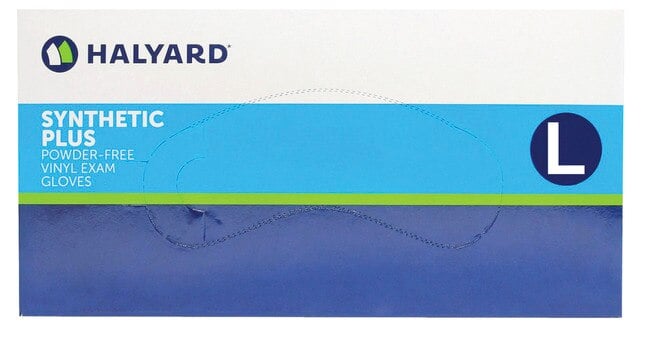 Safeskin Synthetic Powder-Free Vinyl Exam Gloves, Large, Clear, 100/Box, 55033
