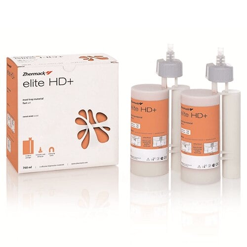 Zhermack Elite HD+ Maxi Tray Material Base and Catalyst Economy Pack, 6 x 380ml Cartridges, C202330