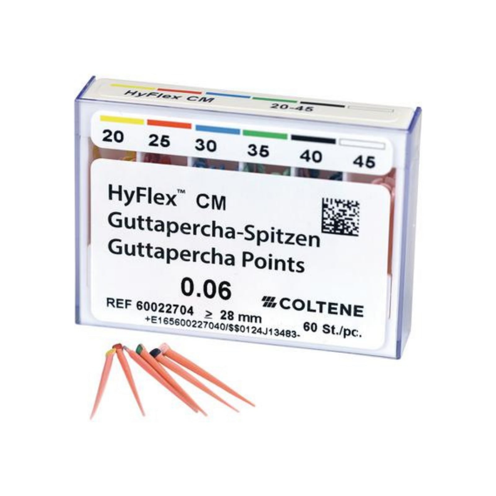 HyFlex CM Gutta Percha Points, Size #25, 0.06 Taper, 60/Box, 60022698