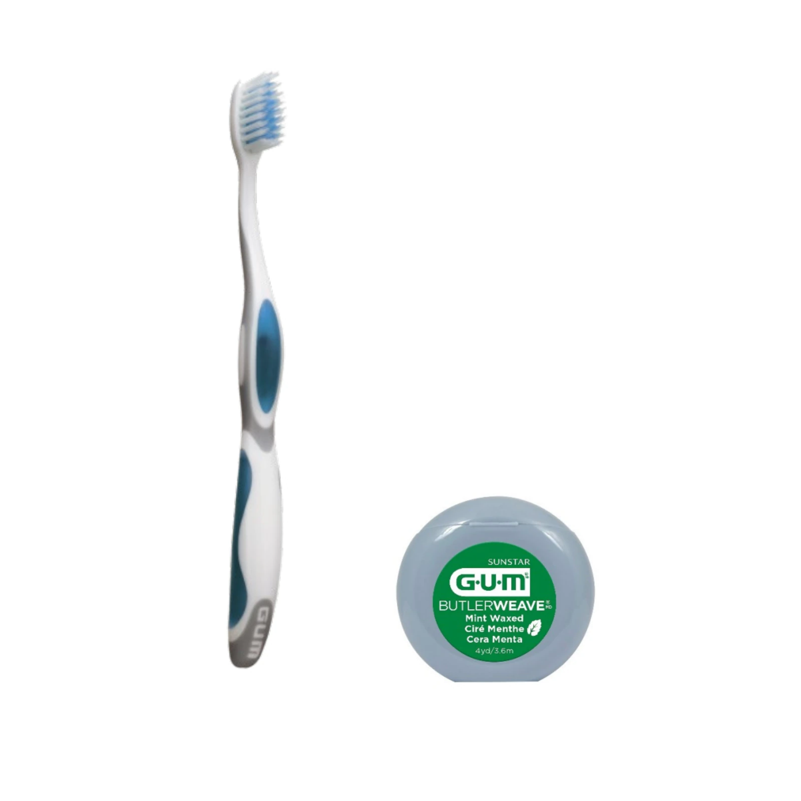 Sunstar GUM Adult Patient Pack, Summit+ Toothbrush with ButlerWeave Floss and Patient Bag, 144 Kits/Case, KIT505P