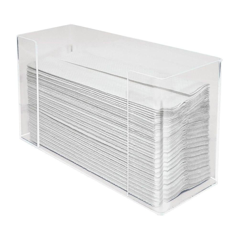 Plasdent C-Fold Towel Holder, Clear Acrylic, 11-7/8" W x 5-3/4" H x 4-1/4" D, 1206