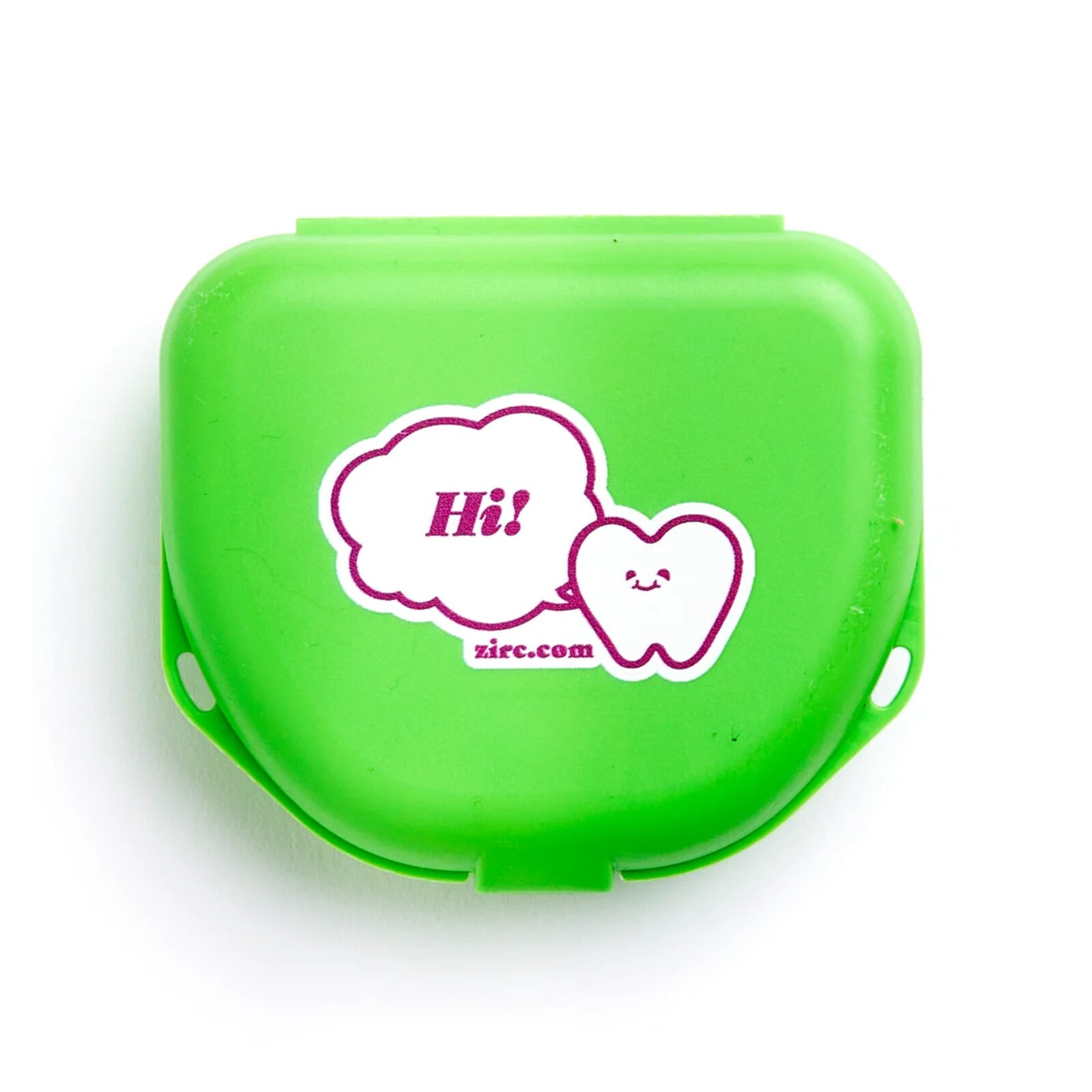 Zirc Imprinted Retainer Box, Neon Green, 1" Deep, 144/Pack, 25V500P