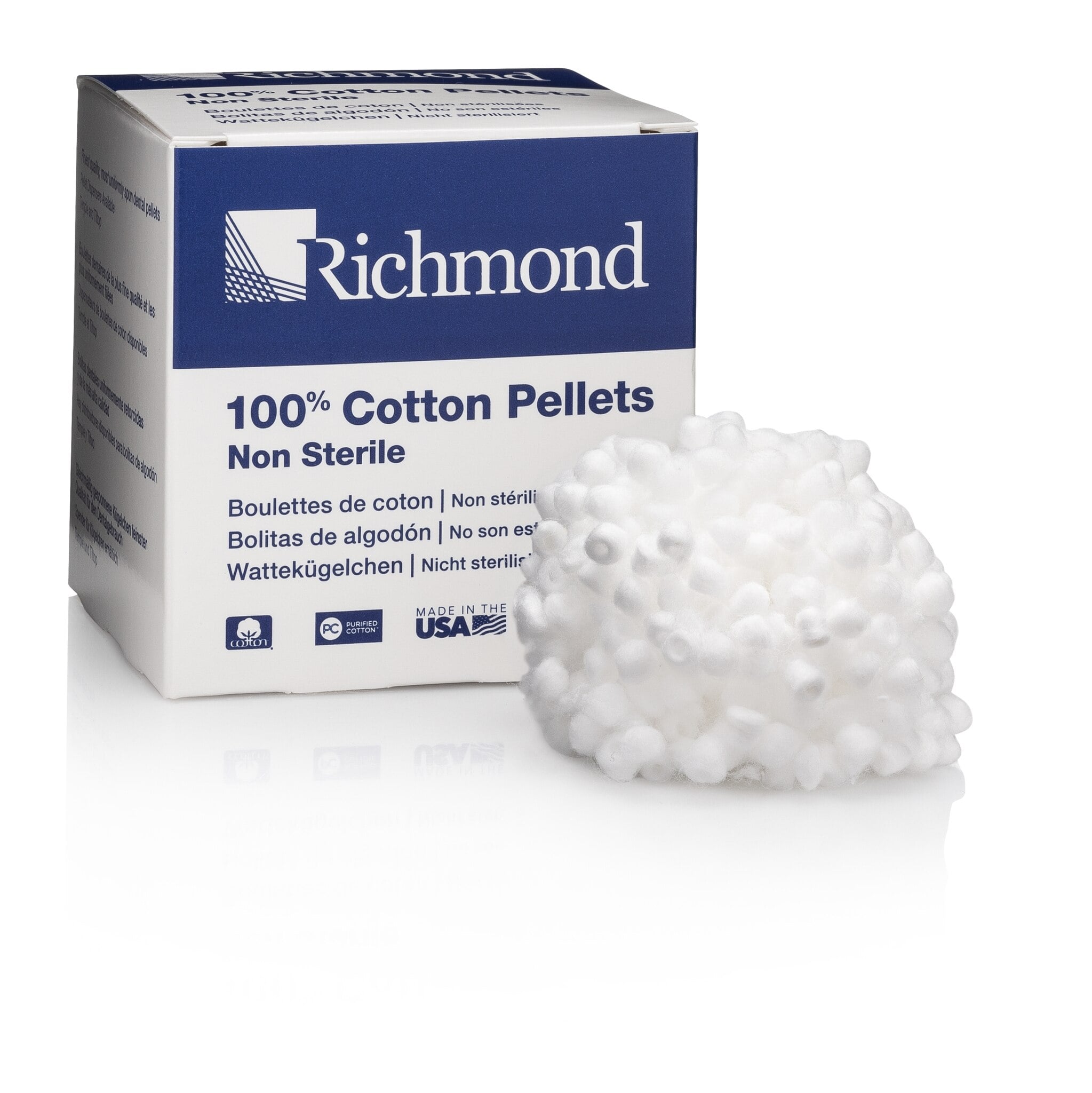 Richmond Cotton Pellets Size #4, 1/8" Diameter, 3000/Box, 100109