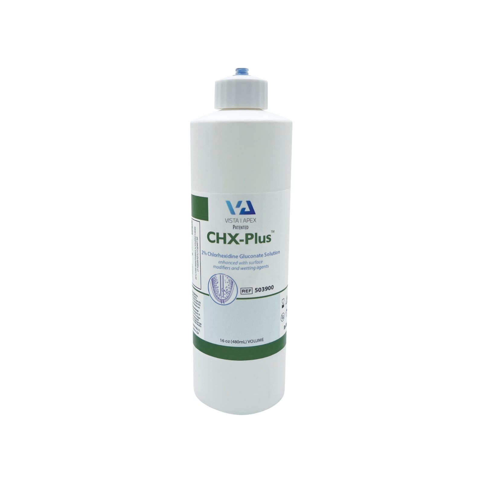 CHX-Plus 2% Chlorhexidine Gluconate Solution, 16 oz Bottle, 503900