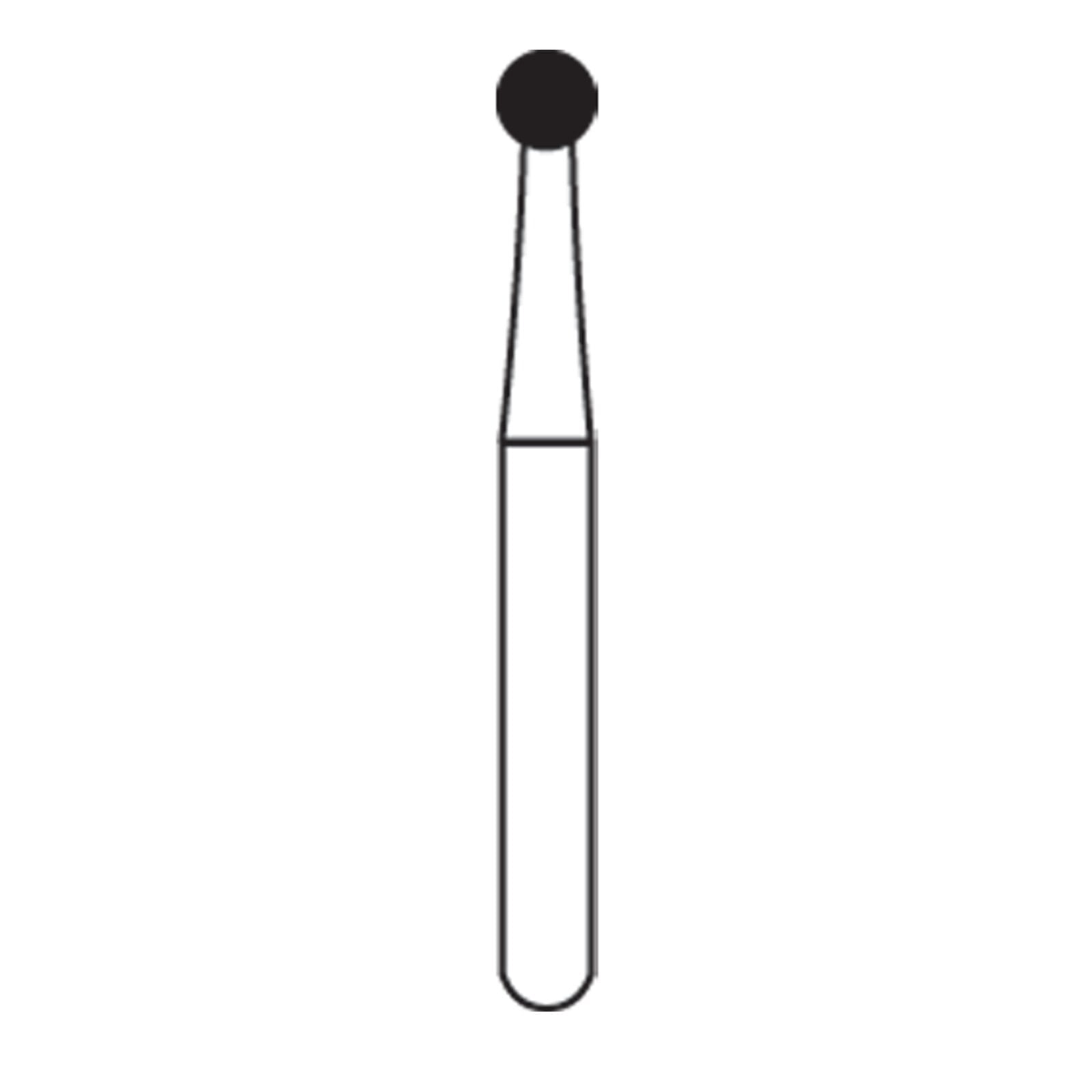 Alpen Carbide Operative Bur, Round RA #8, Right-Angle Latch, 2.3 mm Head, 100/Pk, 8-204-2.30
