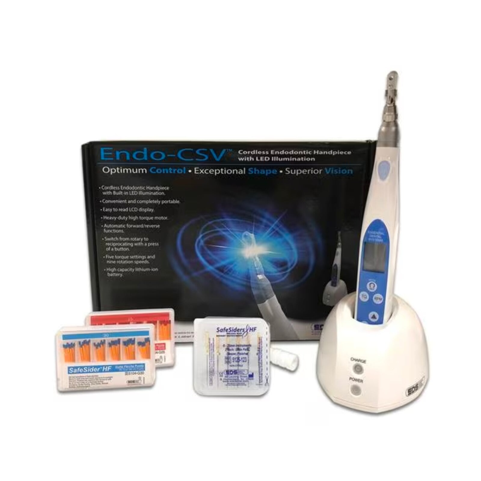 Endo-CSV Cordless Handpiece Kit 25mm, Complete Unit, 5 Torque Settings, 9 Rotation Speeds, 01KV4TT6DS9WQRBAENZPMHKDXT