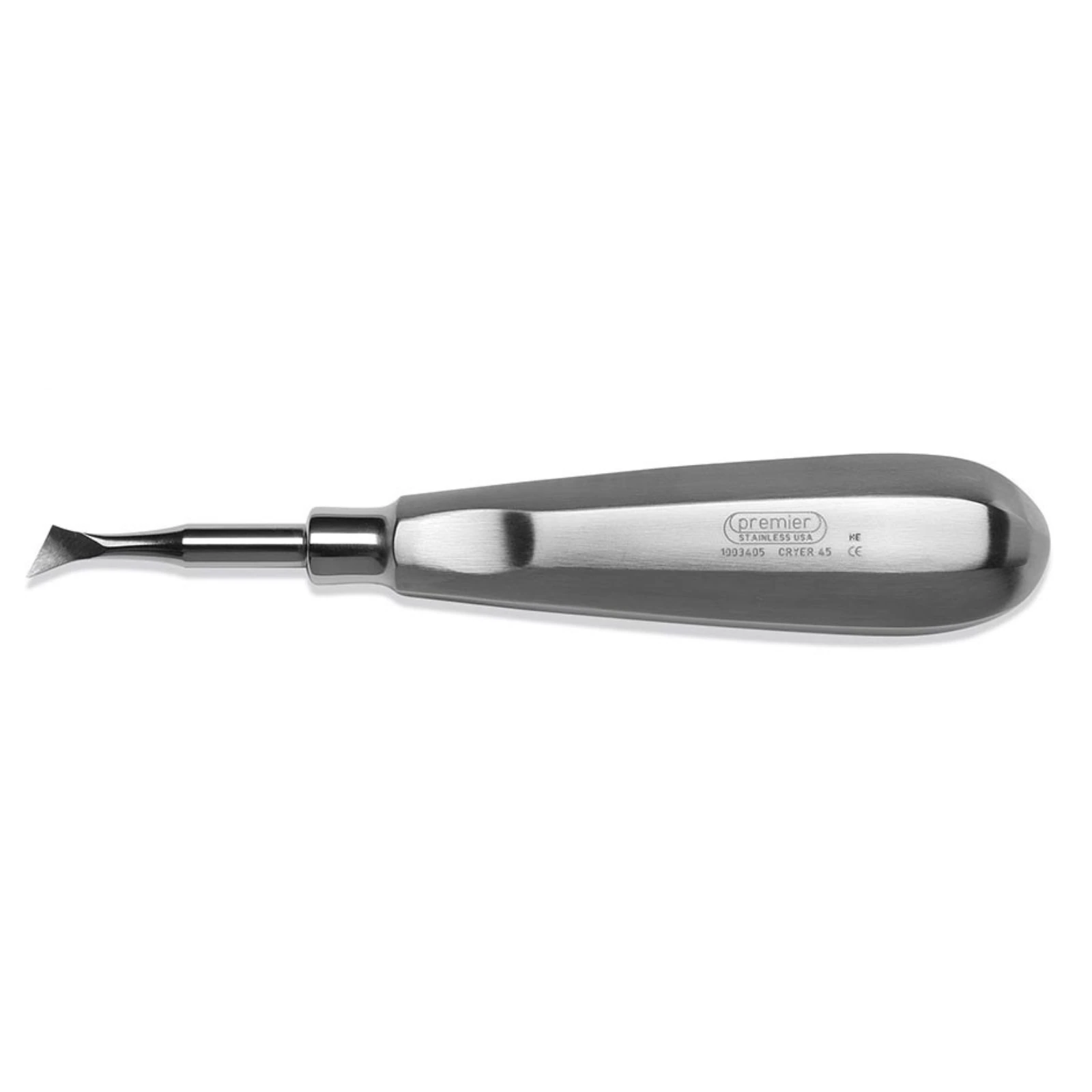 Premier Dental Surgical Elevator #45 Cryer, Large Hexagonal Handle, Single End, Right, 440A Stainless Steel, 1/Pkg