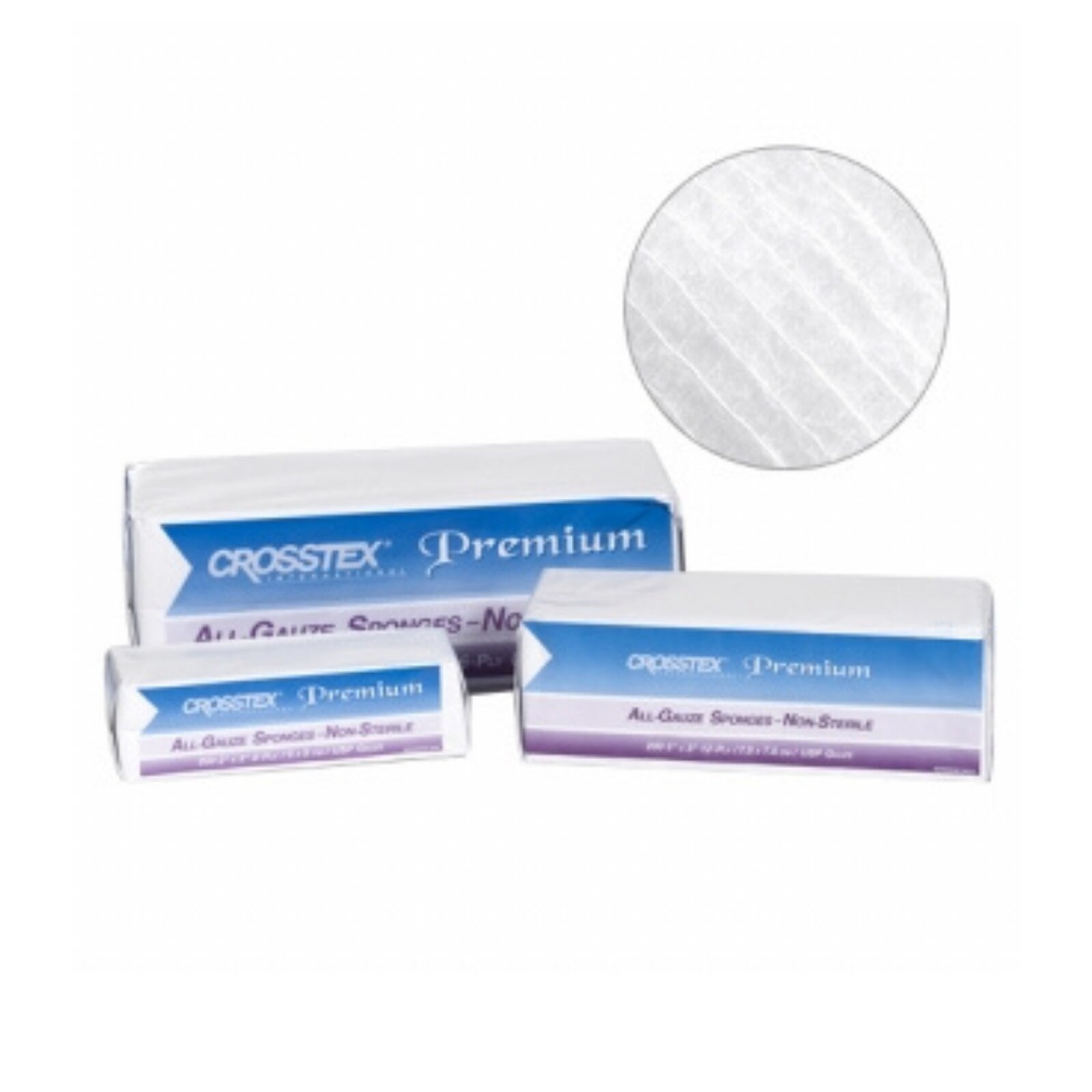 Crosstex Premium All-Gauze Non-Sterile Sponges, 4" x 4", 8-Ply, 4000/Case, ENC48