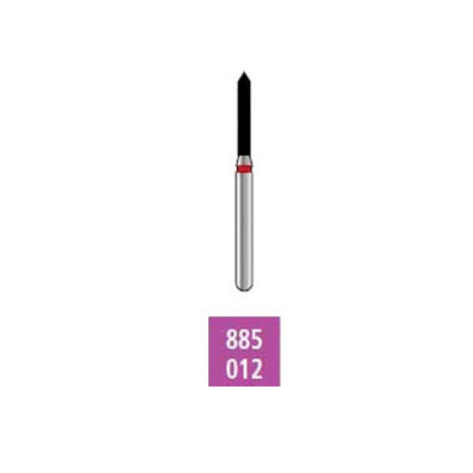Alpen x1 Single-Use Diamond Bur, FG, Beveled Cylinder #885-012, Coarse, Green, 1.2 mm x 8.0 mm, 25/Pk