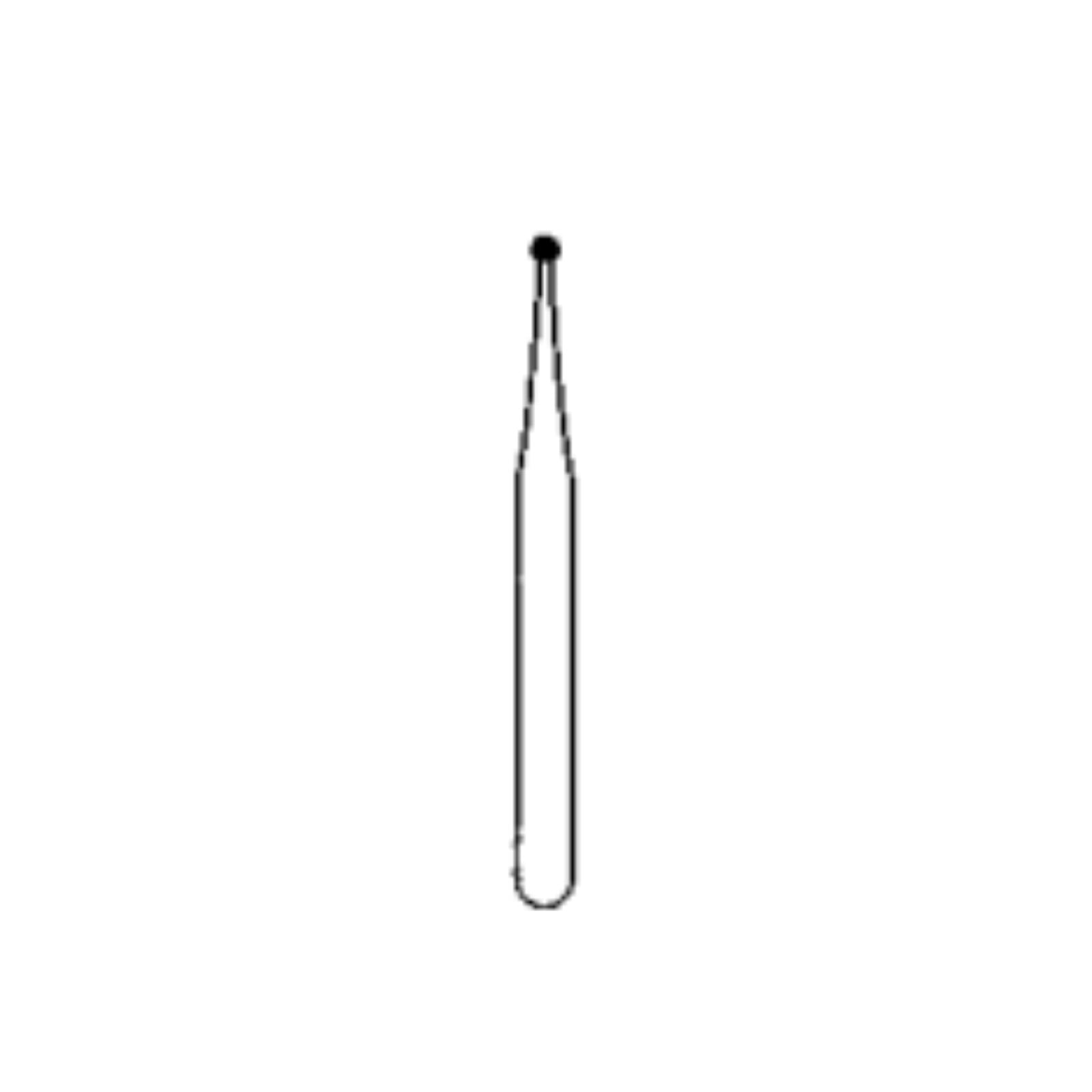 Alpen FG Carbide Bur #1 Round, Friction Grip, 0.8 mm Head Diameter, 10/Pkg