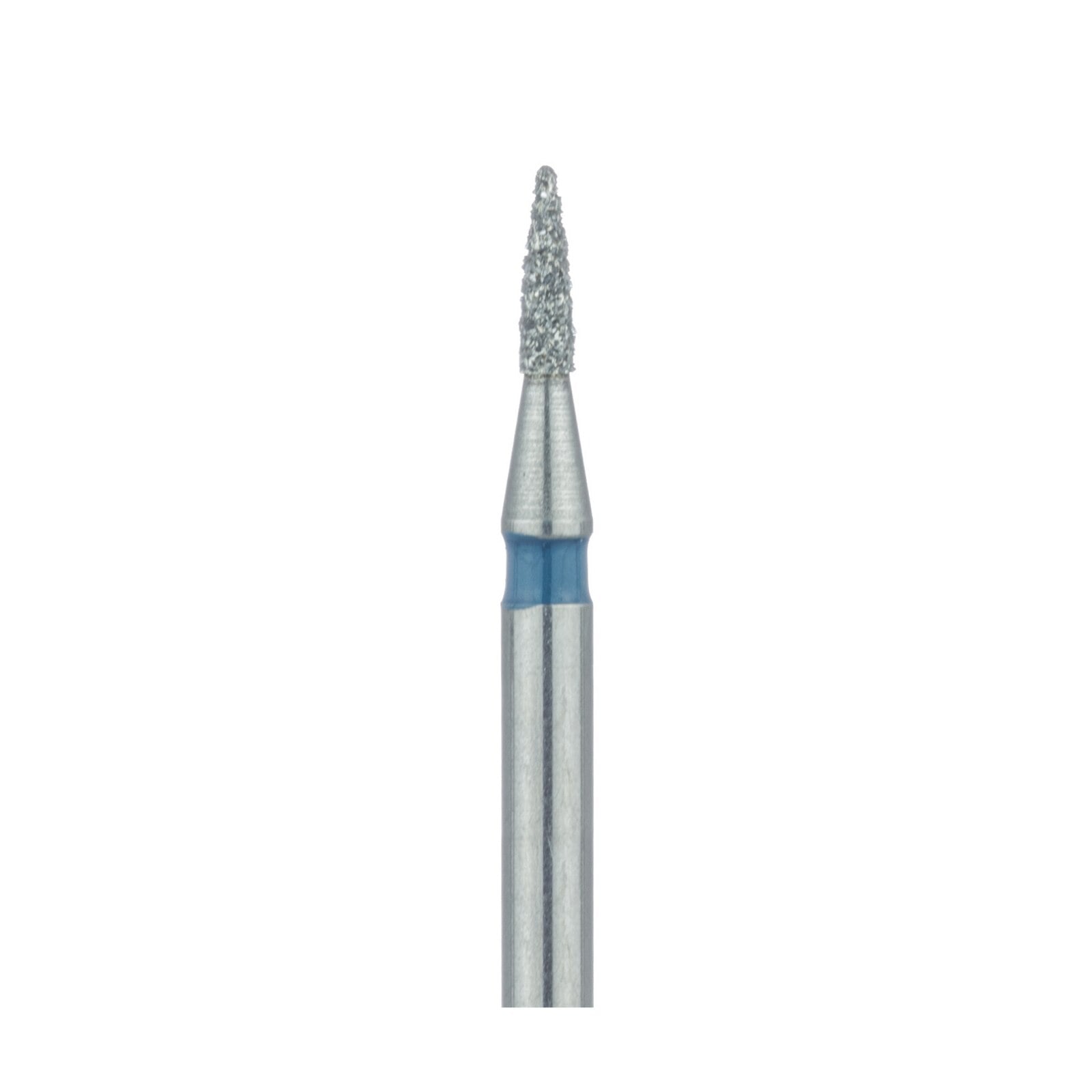 Meisinger 860-010-HP Medium Diamond Bur, Short Flame Shape, 1.0 mm Diameter, 3.5 mm Working Length, HP Shank, 5/Pack