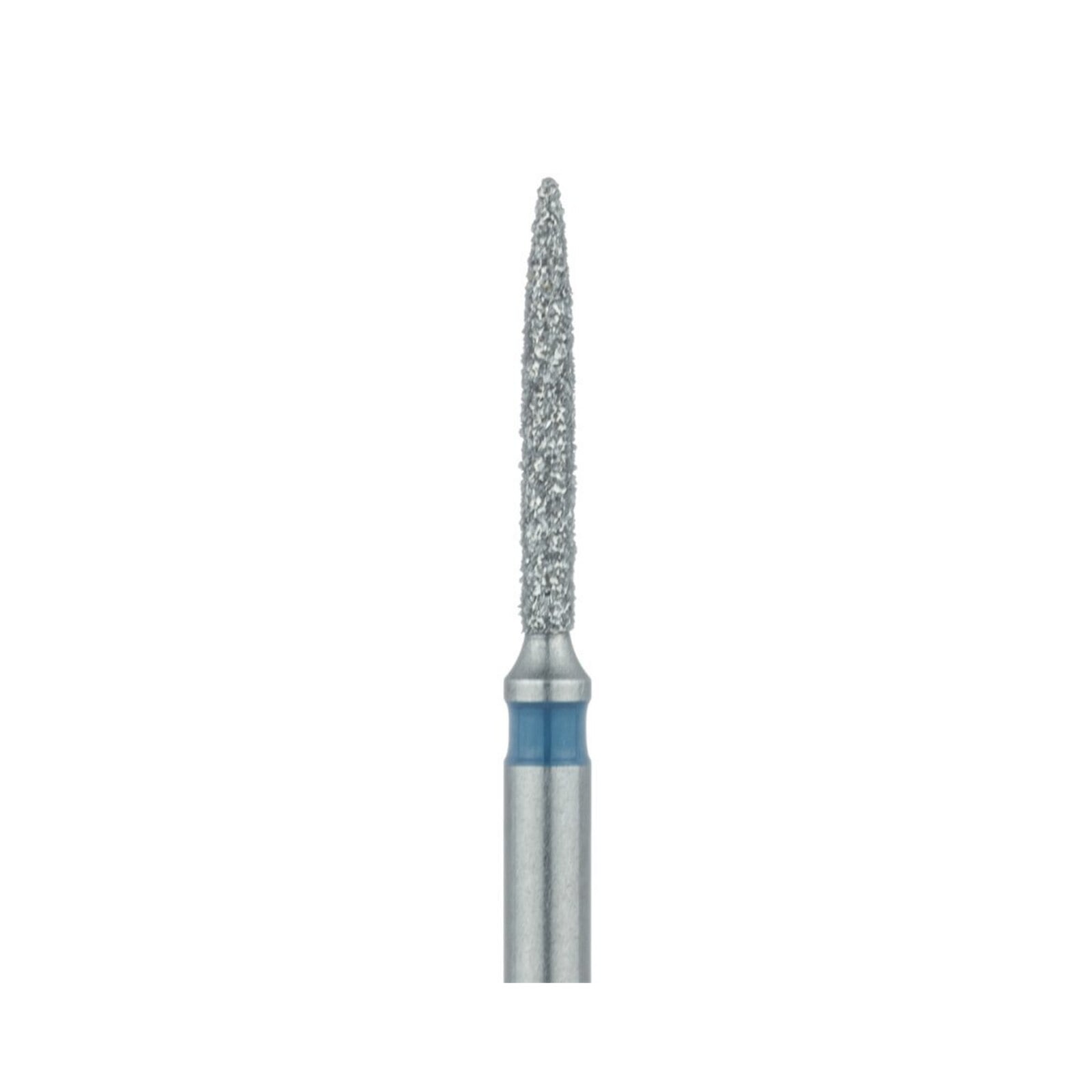 Meisinger 862-010-HP Diamond Bur, Medium Grit, Flame Shape, 1.0 mm Head Diameter, Handpiece (HP), 5/Pack