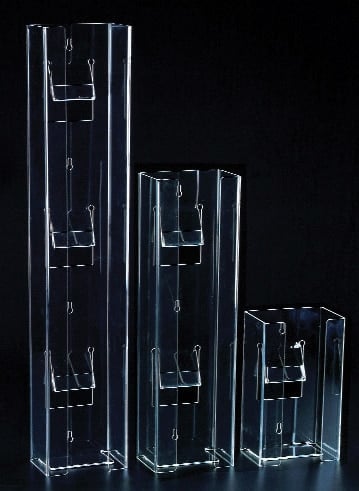 Plasdent Clear Acrylic Double Vertical Glove Box Dispenser, 5 3/4"W x 20"H x 3 7/8"D, 1500