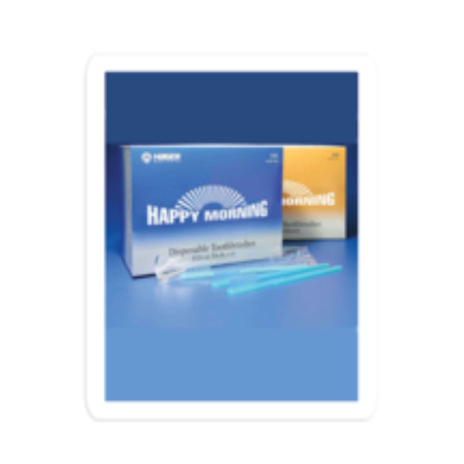 Happy Morning Disposable Toothbrush without Toothpaste, 26 Tuft Compact, Individually Wrapped, 100/Box, 605403