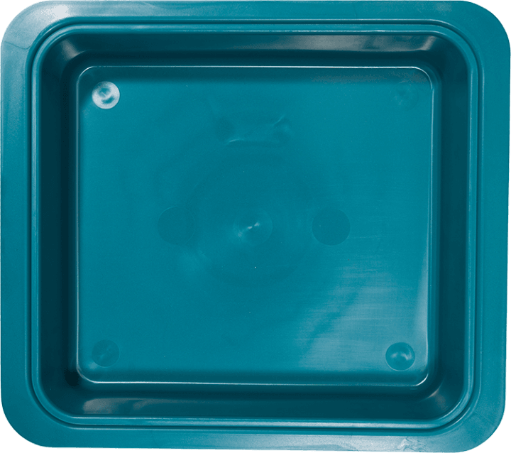 Zirc Procedure Tub, Teal, Tub Only, 12-1/4" L x 10-7/8" W x 2-3/4" H, 20Z463-J