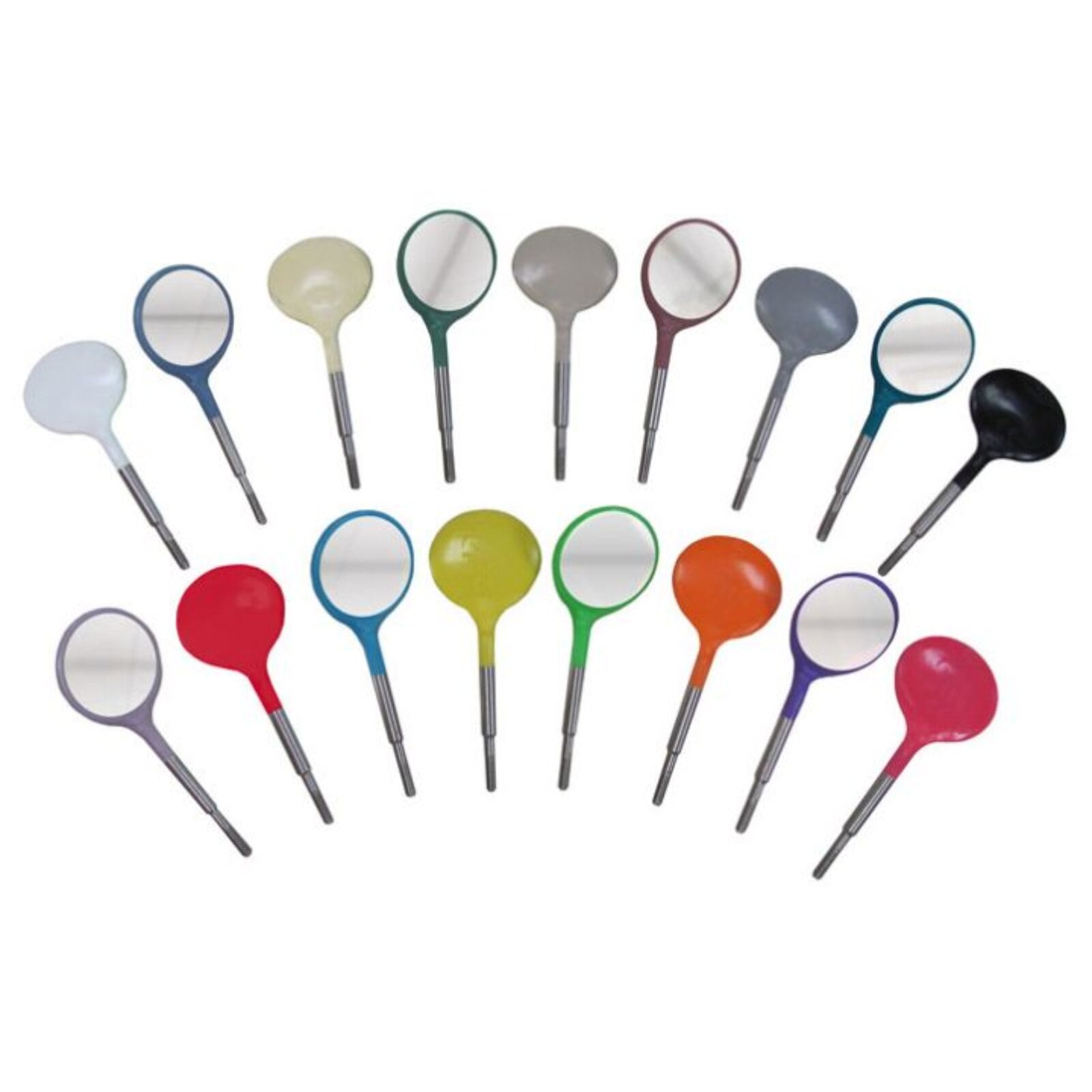 #4 Crystal HD Green Resin Mouth Mirror Screw-On Heads, Cone Socket, 12/Pk, 50Z371D
