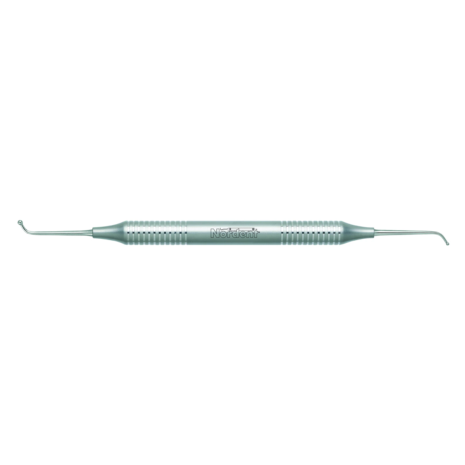Nordent #42 Double-End Ball Burnisher, Large Ball #4 / Small Ball #2, 1.9mm/1.2mm, DuraLite Round Handle, High Carbon Stainless Steel, BR42