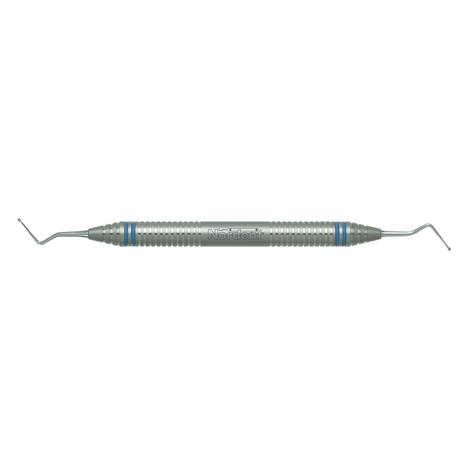 Nordent Excavator, Long Shank Spoon #11 (Size #17), Double End, 1.2 mm Head, DuraLite ColorRings Handle, Stainless Steel
