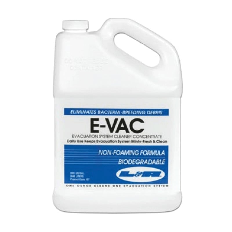 L&R E-VAC Evacuation System Cleaner Concentrate, 1 Gallon Bottle, 107